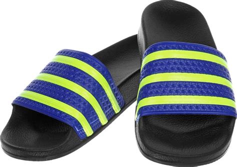 adidas badslippers blauw geel|Adidas bad slippers.